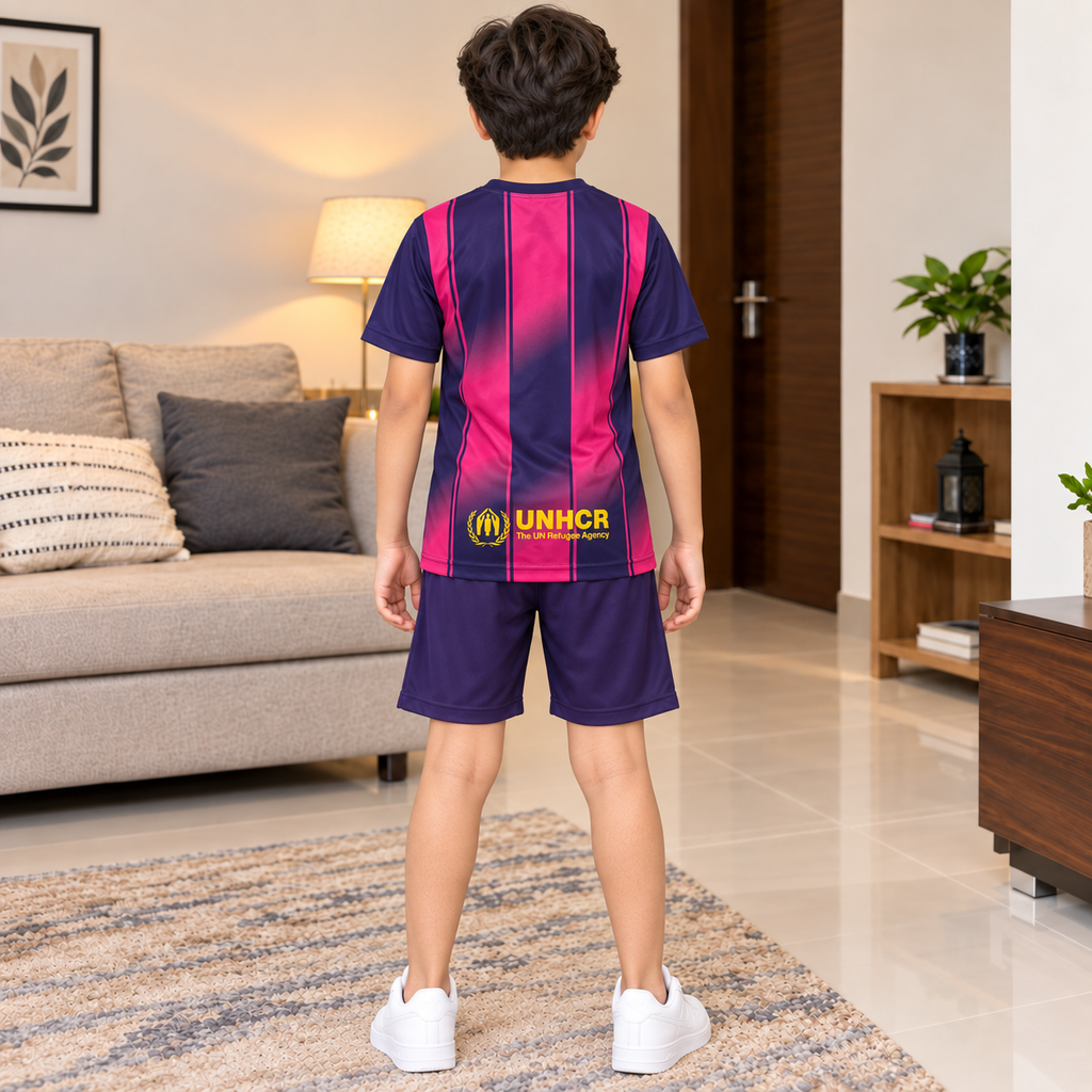 Barcelona Kids Football Jersey & Shorts